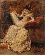 Ignacio Pinazo Camarlench Figura femenina sentada oil painting on canvas